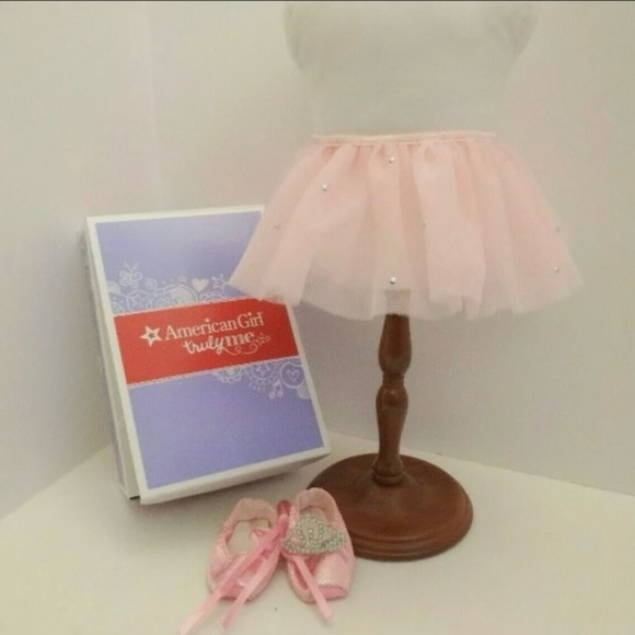 American Girl Truly Me Pretty Pink Tutu Set With Tiara & Ballet Slippers Retired - Picture 6 of 10